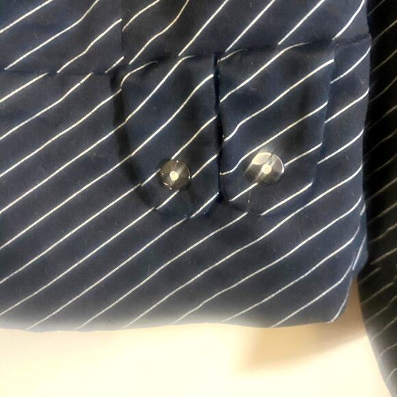 Anthropologie Elevenses Black Cropped Pinstripe Blazer Jacket Sz 8 - Picture 2 of 9